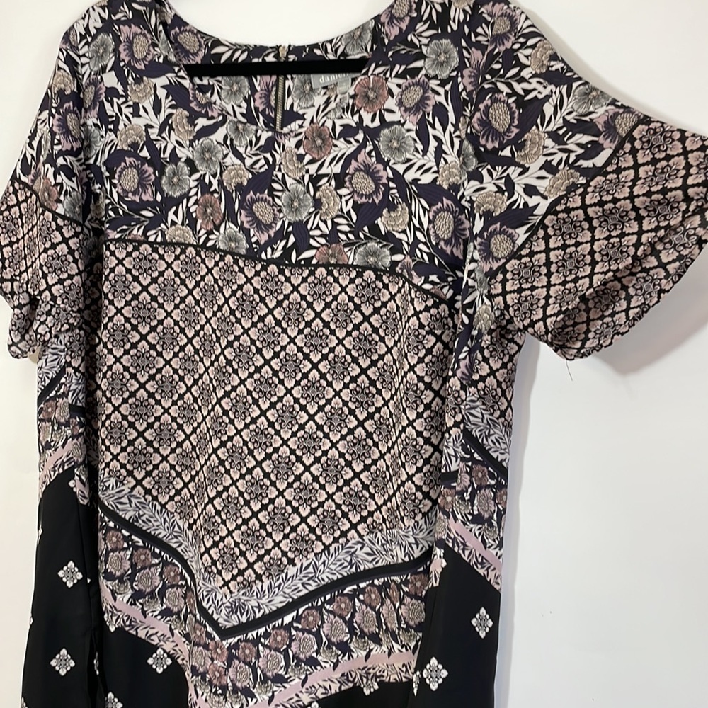 Daniel Rainn tunic blouse plus size 1X mixed print - Picture 5 of 9
